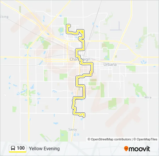 100 Bus Line Map