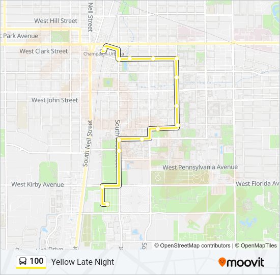 100 Bus Line Map