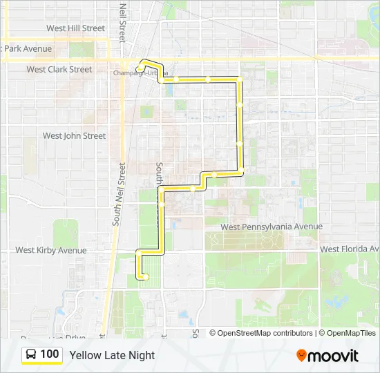 100 Bus Line Map