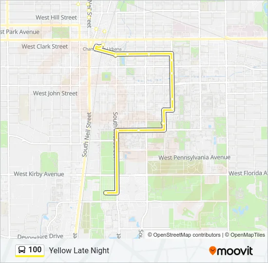 100 Bus Line Map