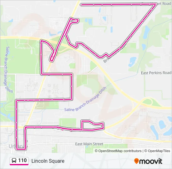 110 Bus Line Map