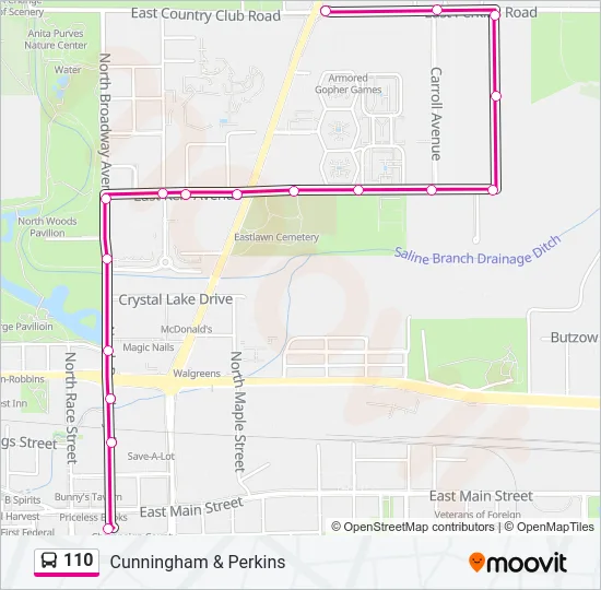 110 Bus Line Map