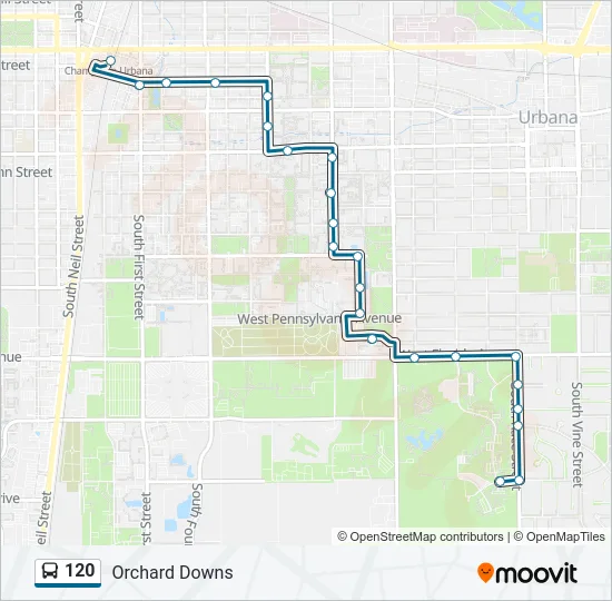 120 Bus Line Map
