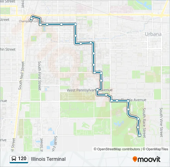 120 Bus Line Map