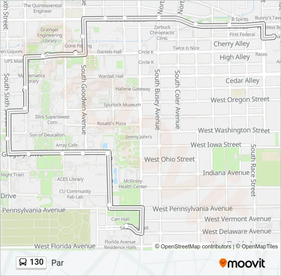 130 Bus Line Map