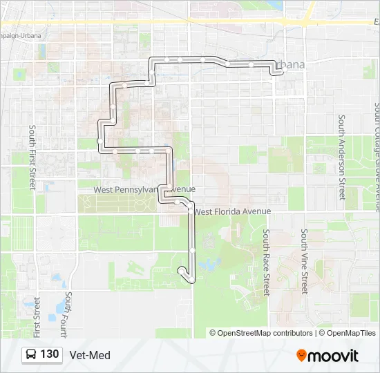 130 Bus Line Map