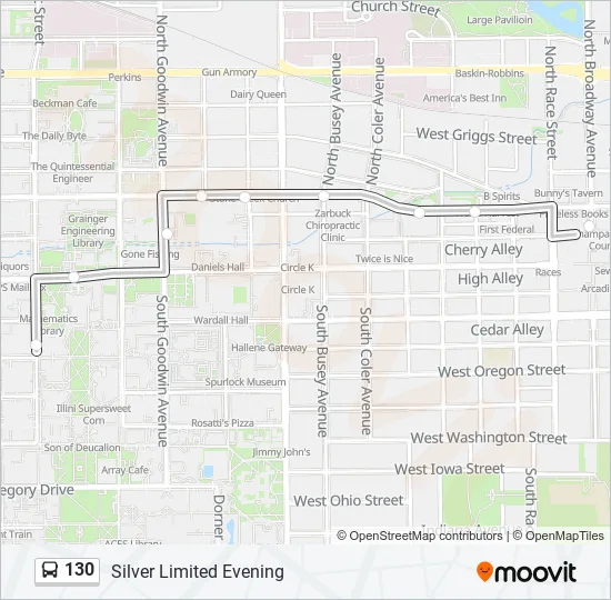 130 Bus Line Map