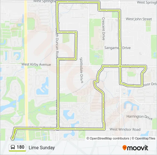 180 Bus Line Map