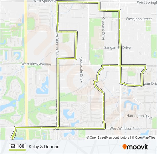 180 Bus Line Map