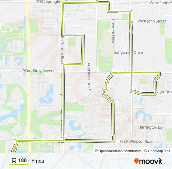 180 Bus Line Map