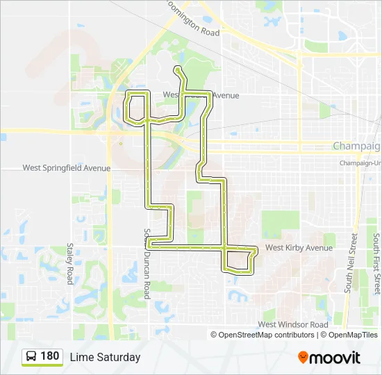 180 Bus Line Map