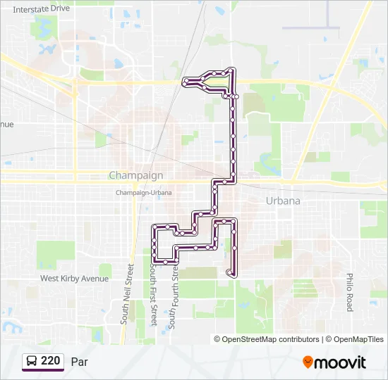 220 Bus Line Map