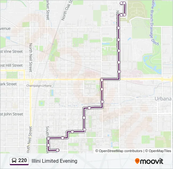 220 Bus Line Map