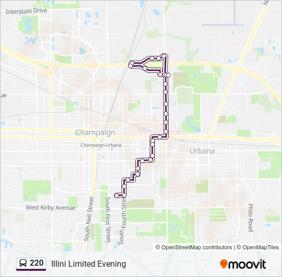 220 Bus Line Map