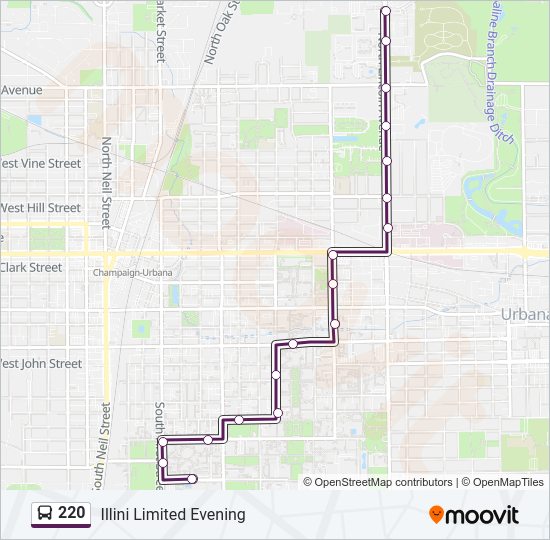 220 Bus Line Map