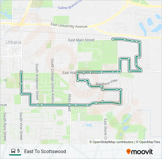 5 Bus Line Map