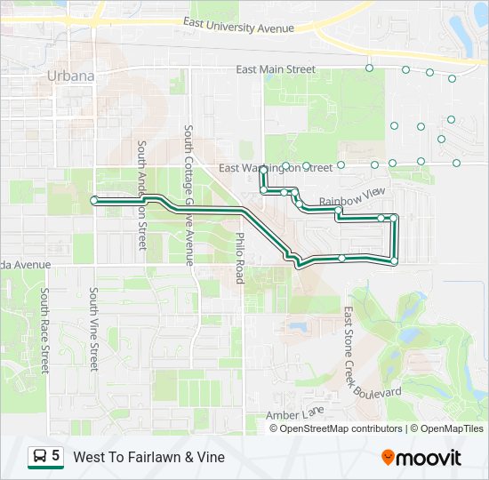 5 Bus Line Map