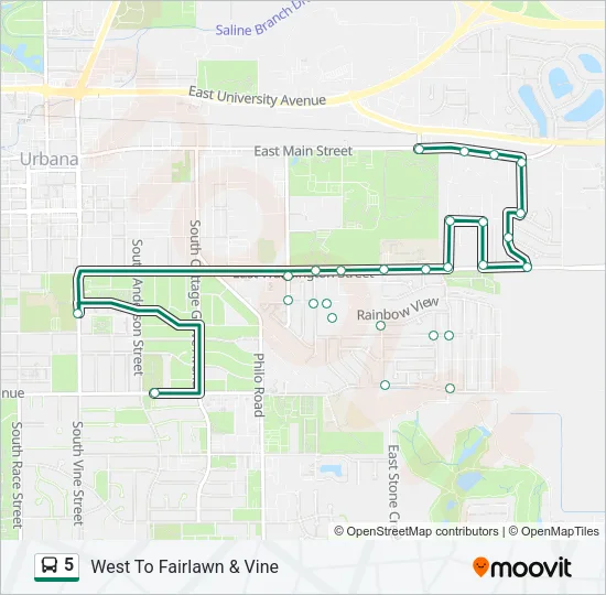 5 Bus Line Map