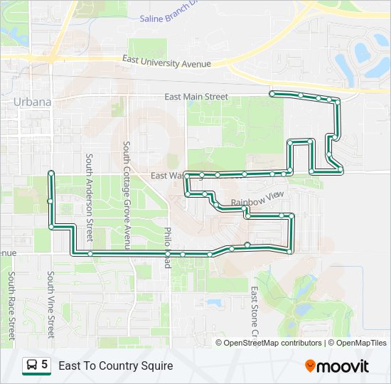 5 bus Line Map