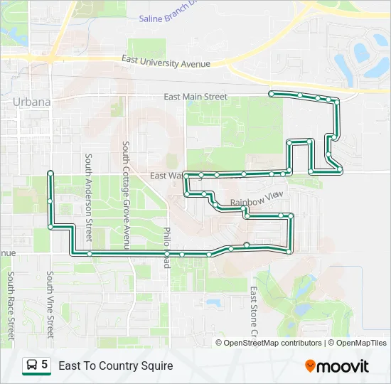 5 Bus Line Map