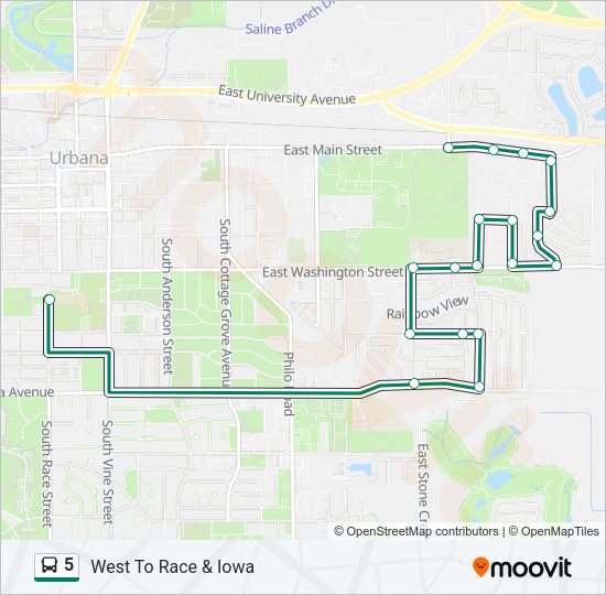 5 Bus Line Map