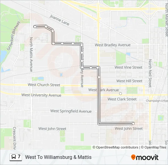 7 Bus Line Map