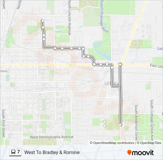 7 Bus Line Map