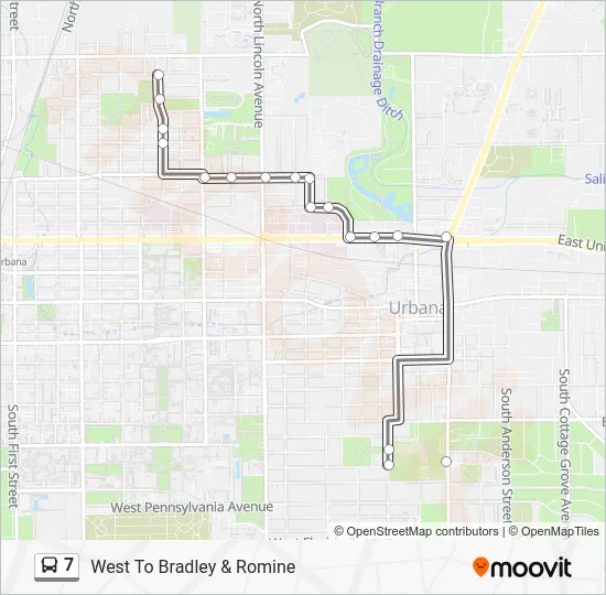 7 Bus Line Map