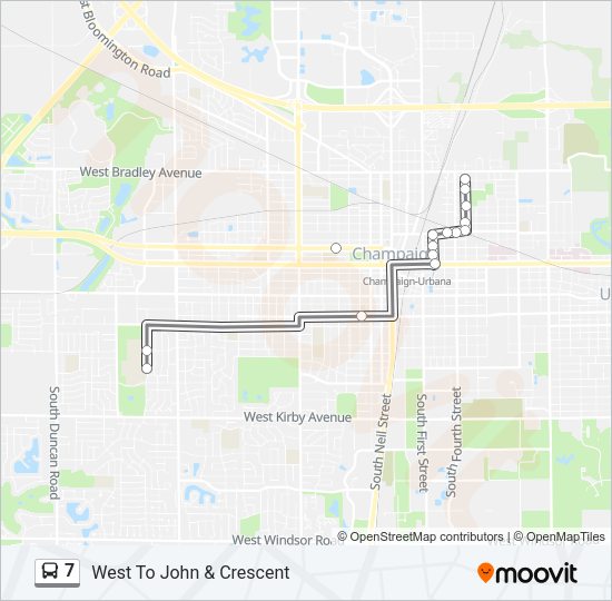 7 Bus Line Map
