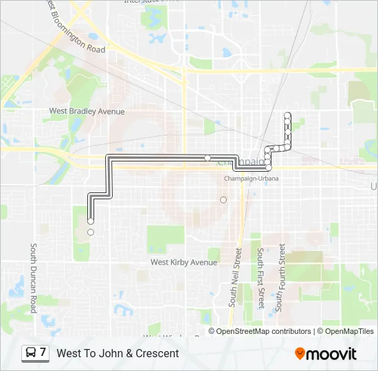 7 Bus Line Map