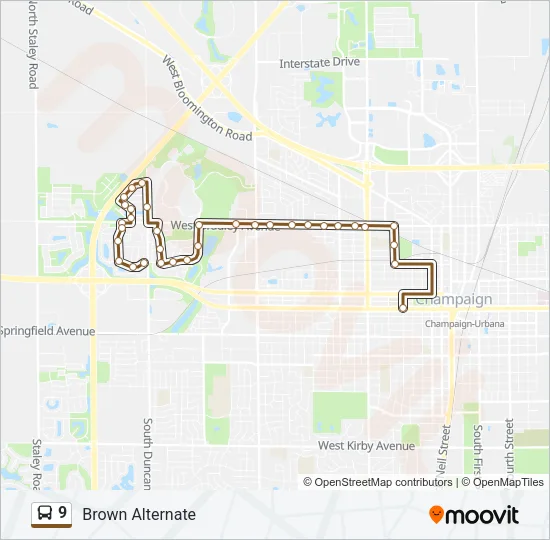 9 Bus Line Map