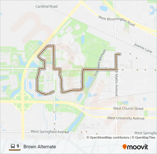 9 Bus Line Map