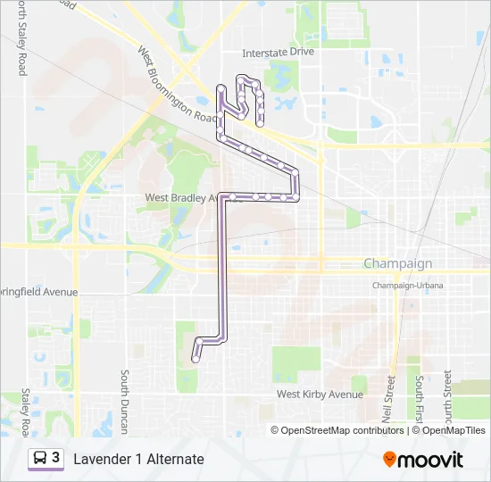 3 Bus Line Map