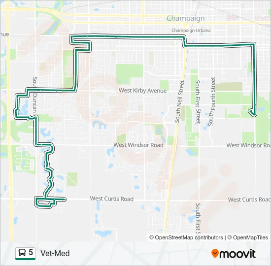 5 Bus Line Map