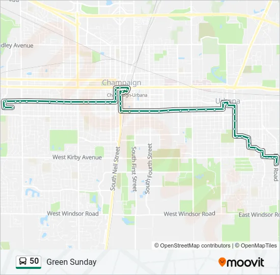 50 Bus Line Map