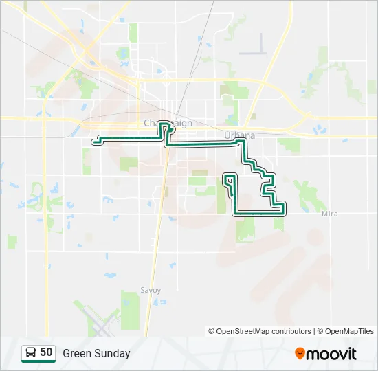 50 Bus Line Map