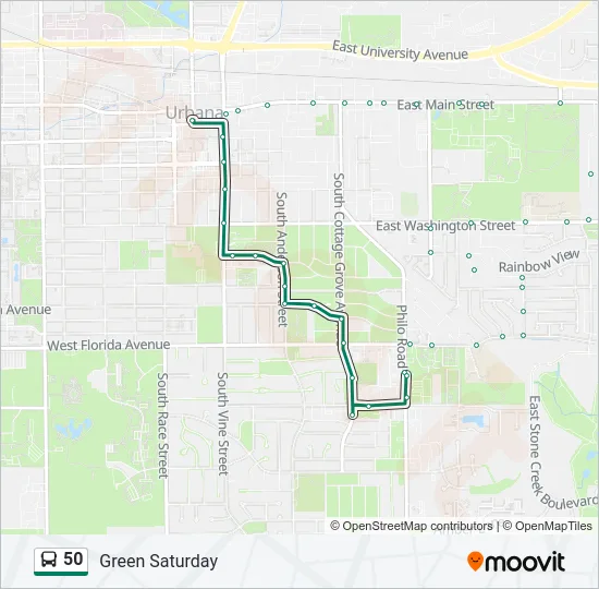 50 Bus Line Map