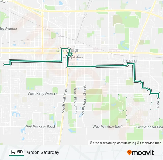 50 Bus Line Map