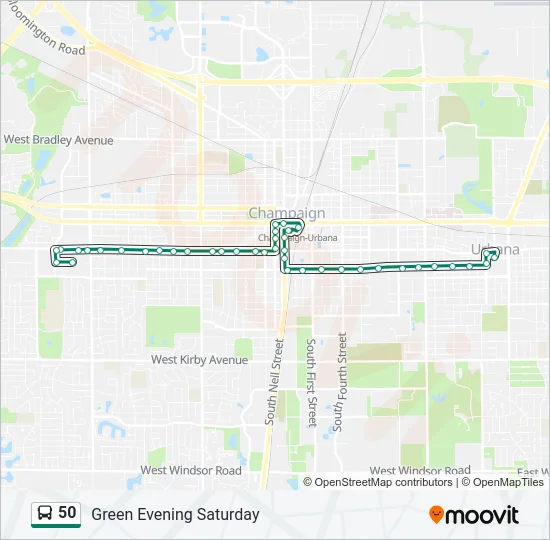 50 Bus Line Map