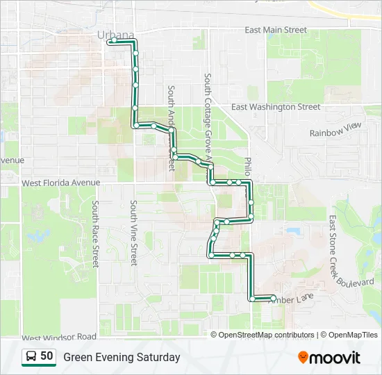 50 Bus Line Map