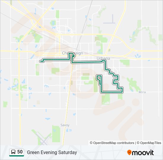 50 Bus Line Map