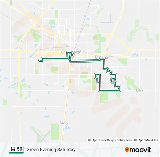 50 Bus Line Map