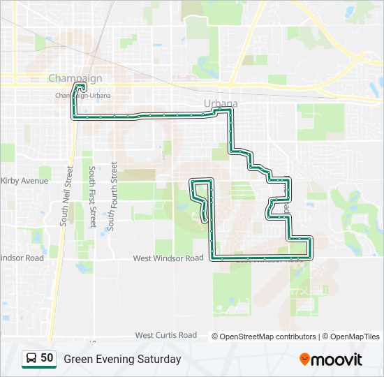 50 Bus Line Map