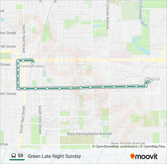 50 Bus Line Map
