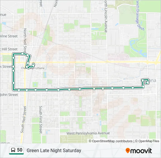 50 Bus Line Map