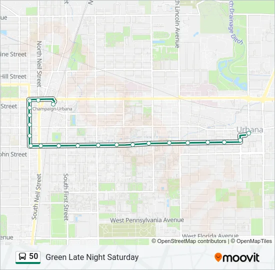 50 Bus Line Map
