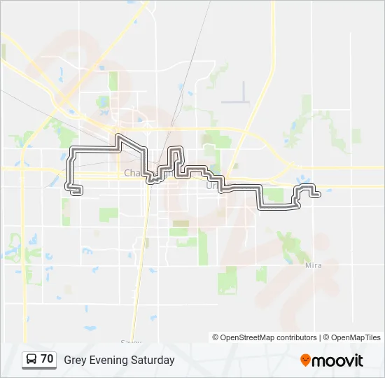 70 Bus Line Map