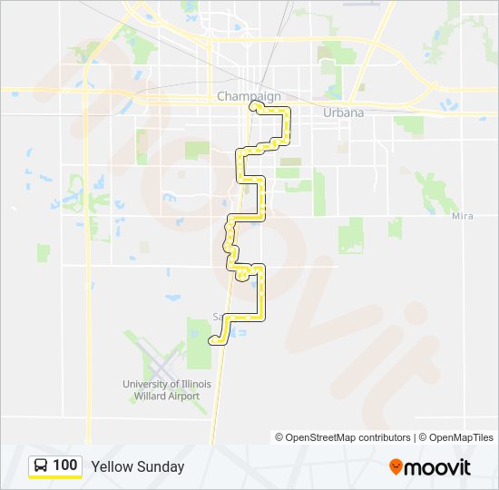 100 Bus Line Map
