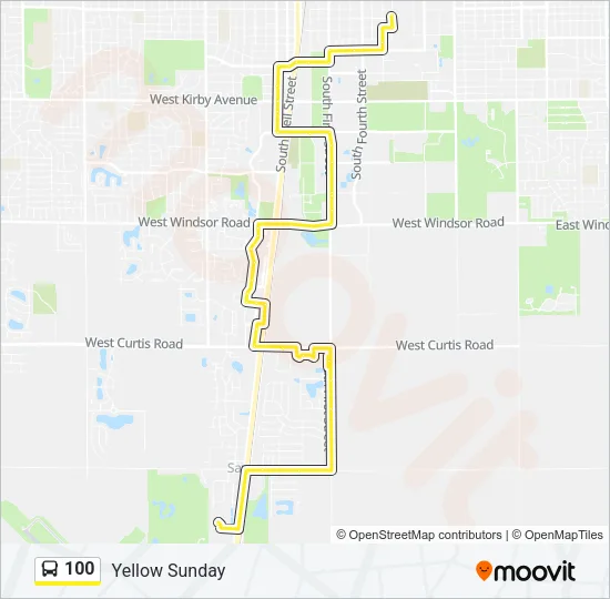 100 Bus Line Map