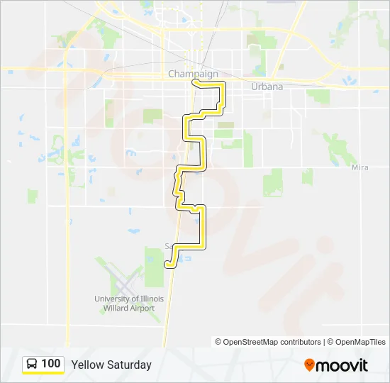 100 Bus Line Map